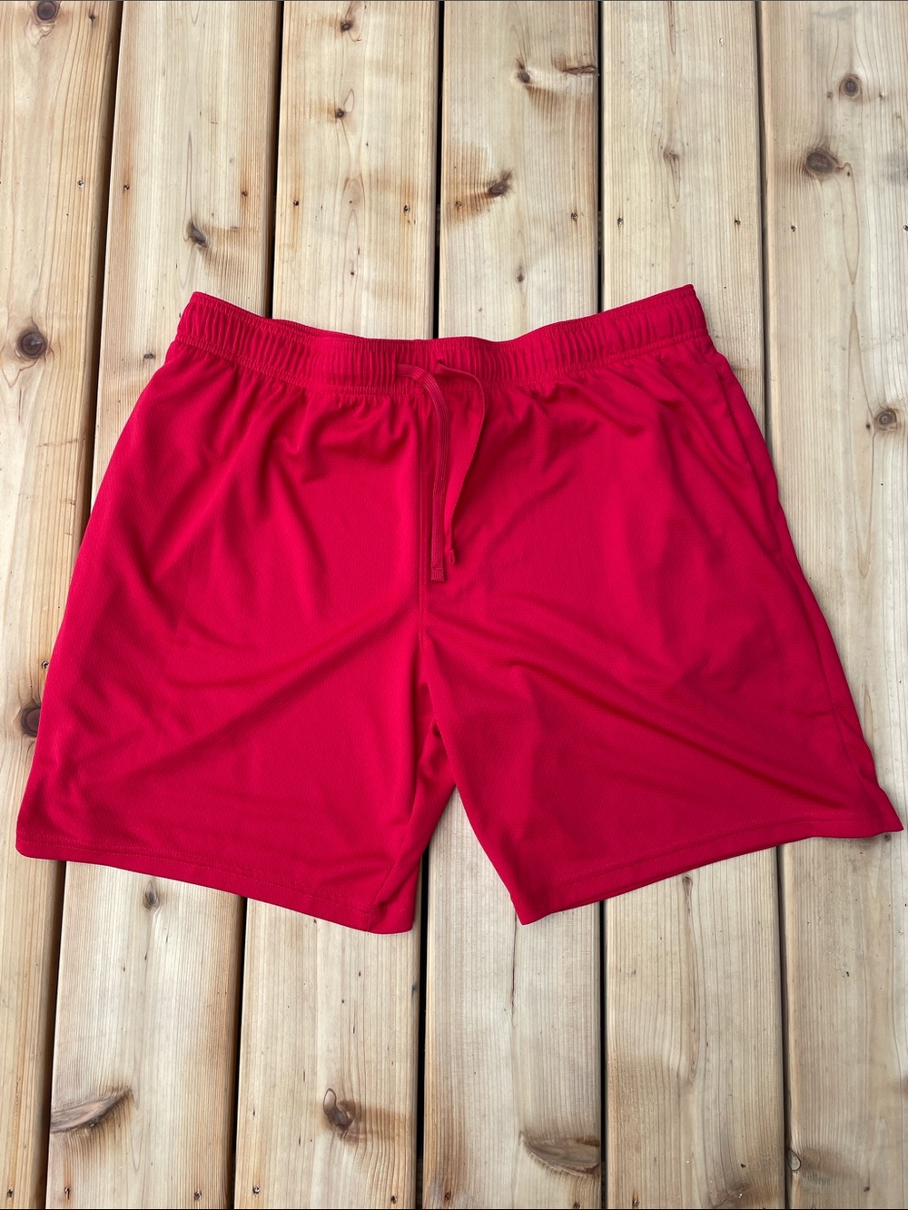 Athletic Works Men's Bright Red Athletic Shorts